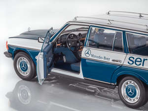 Original Mercedes-Benz 200 T-Modell S123 (1980-1985) blau, Norev, 1:18 2