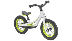 Lernlaufrad weiß/lime, von vorn 2