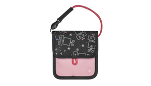 Brustbeutel, schwarz/rosa 2