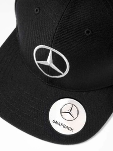 Mercedes-Benz Flat Brim Cap, Mercedes Stern, schwarz 1