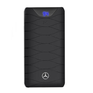 Mercedes-Benz Powerbank, 10.000 mAh, schwarz mit Mercedes-Stern 1