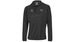 Schwarzer Sweathoody mit Puma und Mercedes-Benz Logo 1