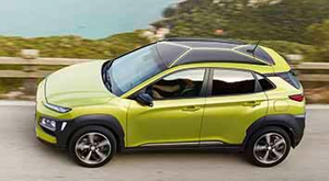 Grüner Hyundai Kona von oben mit Y-Editon Dekor 1