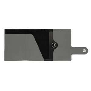 Mini-Geldbörse silbergrau, Rindleder 4