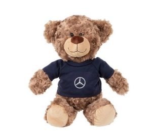 Brauner Teddy mit blauem T-Shirt vorn 3