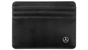 Schwarze Kartenetui mit Mercedes Stern unten rechts, geschlossen 1