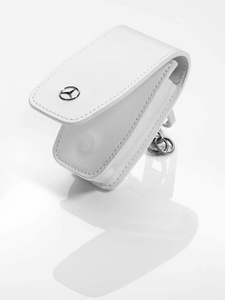 Original Mercedes-Benz Schlüsseletui, Rindleder / Edelstahl, mit Druckknopf 1