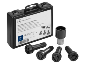 Mercedes-Benz Radsicherungssatz inkl. Schlüssel, M14 x 1,5 x 45, schwarz 1