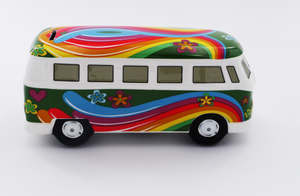 Spardose Flower Power, grün 3