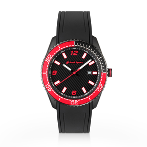 Audi Sport Uhr, Herren, schwarz/rot 1