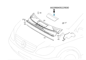 Original Mercedes-Benz Abdeckung Pollenfilter. Viano W639 6