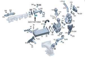 Original Mercedes-Benz Abgasrohr / Abgasrückführung OM651 6