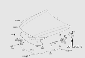 Original Mercedes-Benz Airbag Aktuator Motorhaube. E-Klasse W213, 238, CLS W257, AMG GT 6