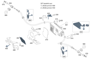 Original Mercedes-Benz Aktuator-Set Feststellbremse. V-Klasse W447, 448 1