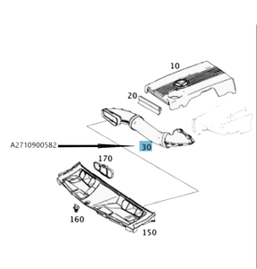 Original Mercedes-Benz Ansaugleitung C-Klasse W204, E-Klasse W212 6