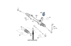 Original Mercedes-Benz Axialgelenk Lenkung links / rechts. Sprinter W907 1