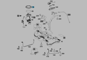 Original Mercedes-Benz Bajonettverschluss Kraftstoffpumpe/Tankgeber W204, 205, 206 4