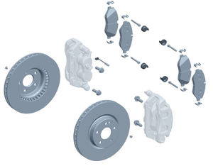 Original Mercedes-Benz Bremsensatz vorne. Vito W447 (OM651) 1