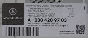 Original Mercedes-Benz Bremsklotz-Satz vorne. C-Klasse W205 5