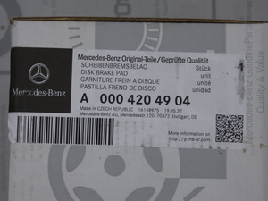 Original Mercedes-Benz Bremsklotzsatz vorne. C-Klasse W205, AMG E50, E53, GLC43, CLS53 5