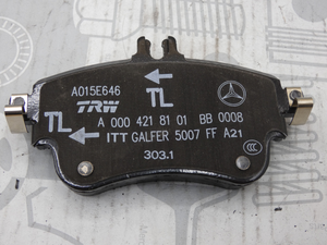 Original Mercedes-Benz Bremsklotz-Satz vorne. CLA W117, A-Klasse W176, B-Klasse W246 2