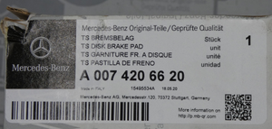 Original Mercedes-Benz Bremsklotzsatz vorne. GLK X204 6