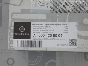 Original Mercedes-Benz Bremsklotz-Satz vorne. SLK 55 AMG R171, SL W230 5