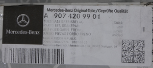 Original Mercedes-Benz Bremsklotz-Satz vorne. Sprinter W907, W910 4