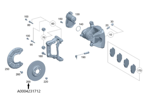 Original Mercedes-Benz Bremsscheiben-Satz hinten (2 Stück). E-Klasse W213,238, GLC W253, W257, W293 1