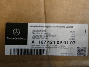 Original Mercedes-Benz Bremsscheibensatz vorne (2 Stück). GLE, GLS W167 5
