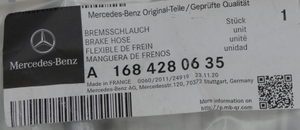 Original Mercedes-Benz Bremsschlauch hinten. A-Klasse W168, W169 6