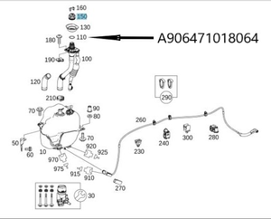 Original Mercedes-Benz Dichtring AdBlue Einfüllstutzen. V-Klasse, Sprinter 3
