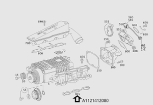 Original Mercedes-Benz Dichtung (2 St.) LADELUFTLEITUNG/KOMPRESSOR AN ZYLINDERKOPF 1