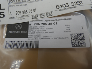 Original Mercedes-Benz Drehzahlsensor hinten rechts. Sprinter W906 5