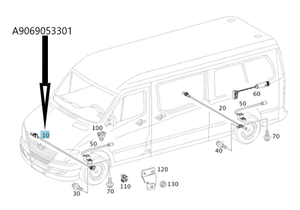 Original Mercedes-Benz Drehzahlsensor Vorderachse für Sprinter W906 5