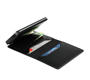 Offenes Kreditkartenetui in Carbon-Optik mit mehreren Kartenfächern 3