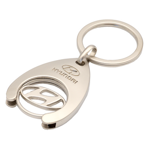 Eleganter Hyundai-Schlüsselanhänger aus Metall in Tropfenform mit eingraviertem Hyundai-Logo 3