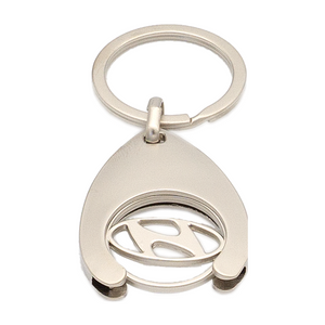 Hyundai-Schlüsselanhänger aus Metall mit abnehmbarem Einsatz 2