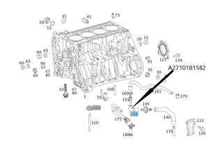 Original Mercedes-Benz Entlüfterschlauch - Rückschlagventil zur Düse. OM 271 5