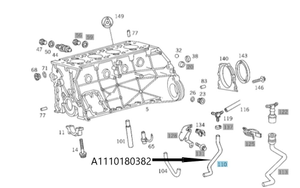 Original Mercedes-Benz Entlüfterschlauch Zylinderkurbelgehäuse OM 111 6