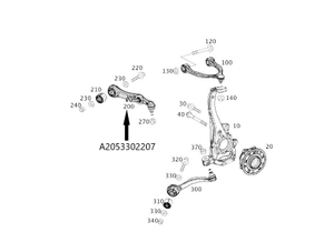 Original Mercedes-Benz Federlenker rechts. C-Klasse W205, E-Klasse W213, W238 1