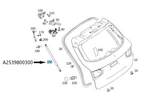Original Mercedes-Benz Gasdruckdämpfer Heckdeckel GLC W253 1