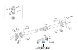 Original Mercedes-Benz Gelenkwellenmittellager. W140, W170, W171, W172, W202, W203, W204 5