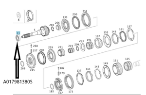 Original Mercedes-Benz Getriebelager Antriebswelle, Getriebe 6-Gang 3