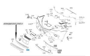 Original Mercedes-Benz Gitter Stoßfänger vorne. Sprinter 906 6