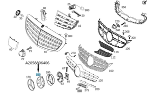 Original Mercedes-Benz Grundplatte Kollisionswarner. C-Klasse W205, EQA W243, GLA W247 3