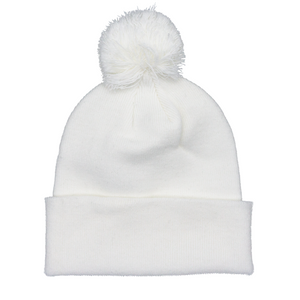 Weiße Beanie-Mütze 2
