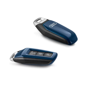 Schlüsselblende ascariblau mit Audi Ringen 1