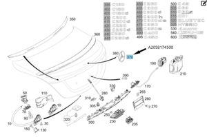 Mercedes-Benz Stern für Heckdeckel 2