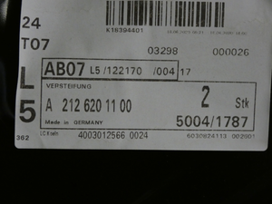 Versteifungsblech/Schlossträger 6